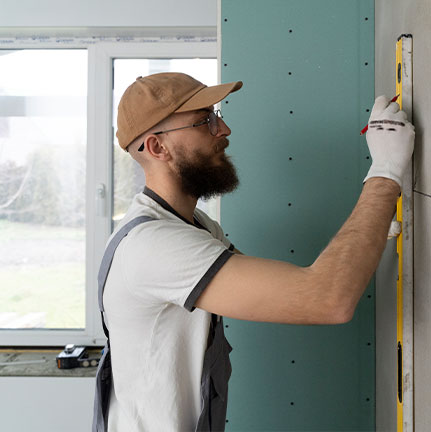 Master Installs Drywall