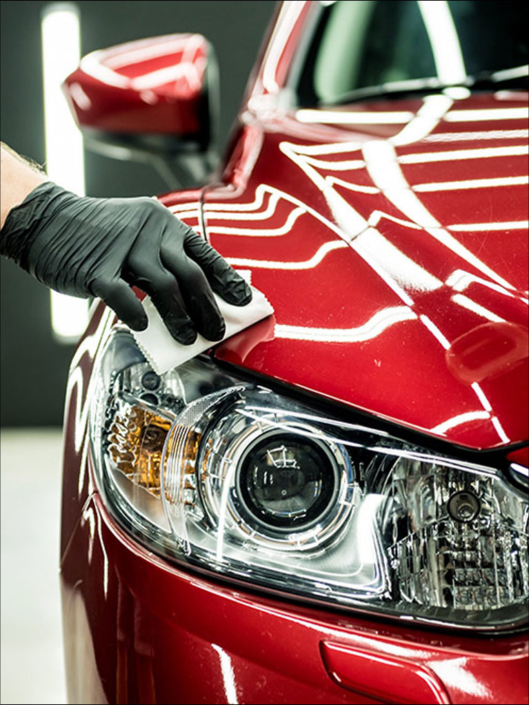 Red Car with Ceramic Coating