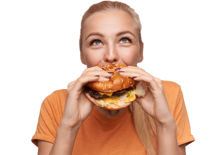 Girl Eating Burger