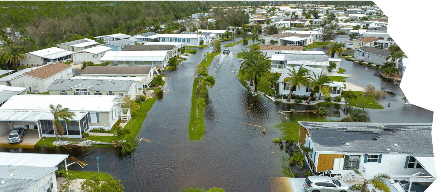 Damaged Homes by Hurricane