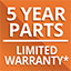 5 years warranty