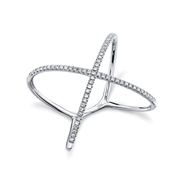 0.18CT DIAMOND "X" RING