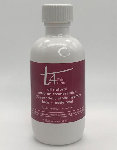 T4 All Natural Leave-On 10% Mandelic Alpha Hydroxy Face + Body Peel-2 oz.