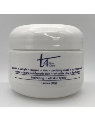 T4 Glycolic + Salicylic + Oxygen + Zinc Purifying Mask + Spot Treatment-1 oz.