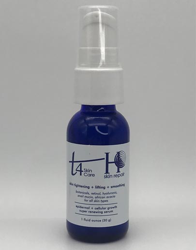 T4 + H Skin Tightening + Lifting + Smoothing Epidermal + Cellular Growth Super Renewing Serum - 1 oz.