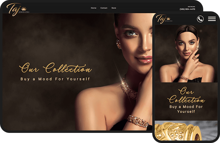 Taj Jewelers Website Design