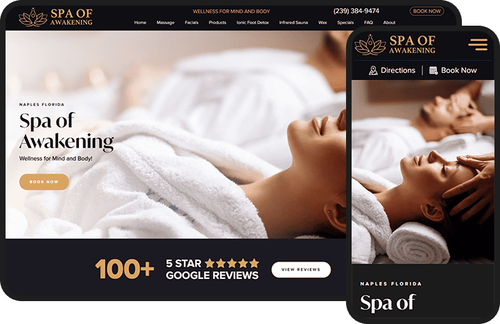 Spa of Awakening Website Design