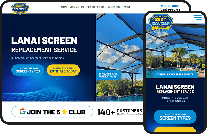 Screen Replacement Service Website