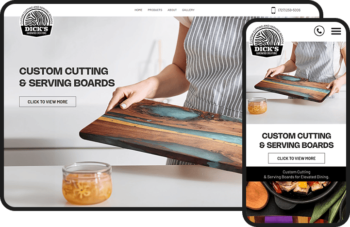 Dicks Hardwood Creations Website Design