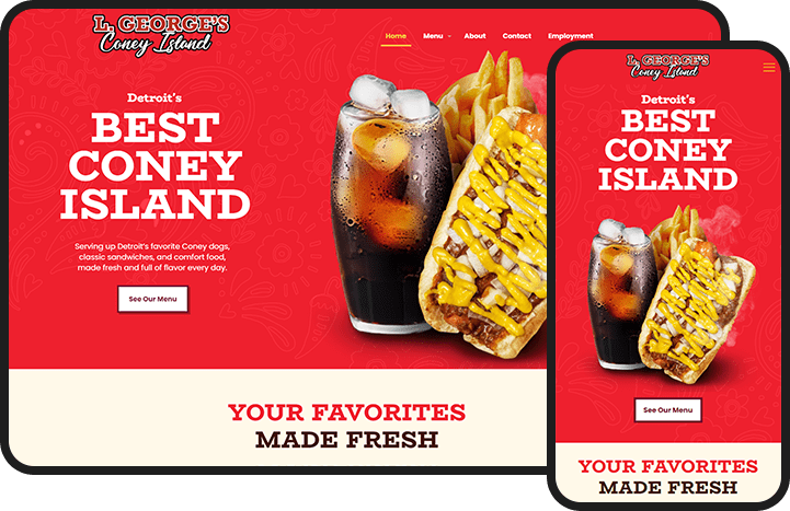 Lgeorges 6 Mile Restaurant Website Design