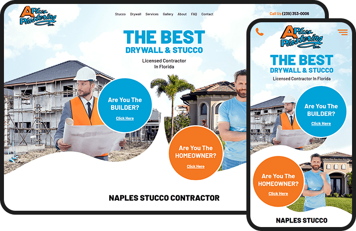 Aplus Plastering Website Design