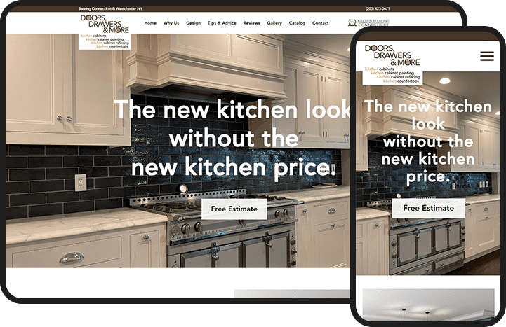 Doors Drawers and More Website Design