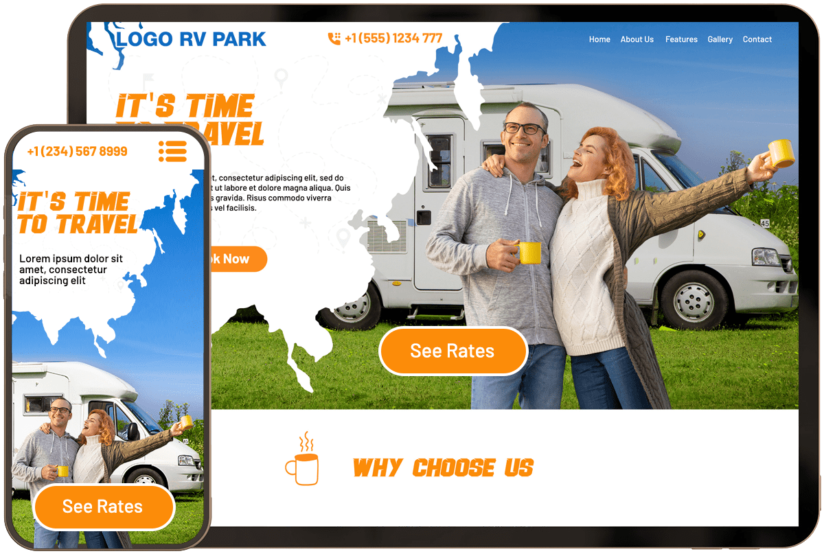 RV Resort Website Sample Three