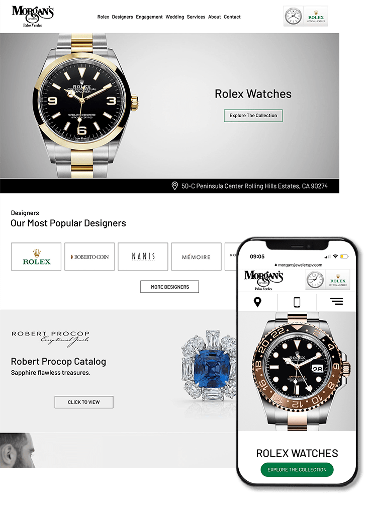 Morgans Jewelers Website Design