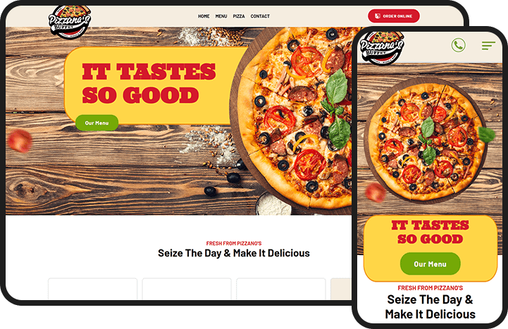 Pizzanos Buffet Restaurant Website Design