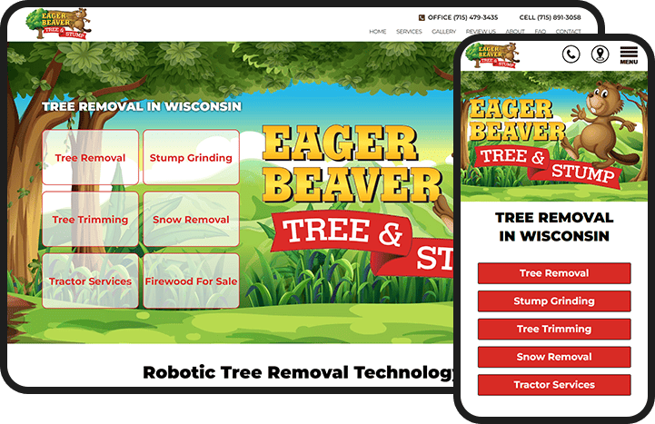 Eager Beaver Tree and Stump Website Design