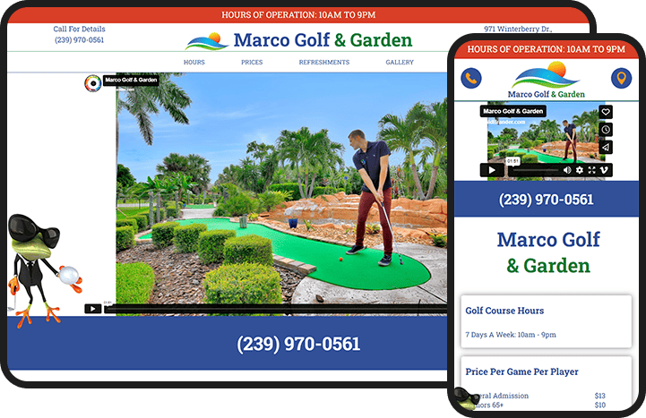 Marco Golf and Garden Website Design