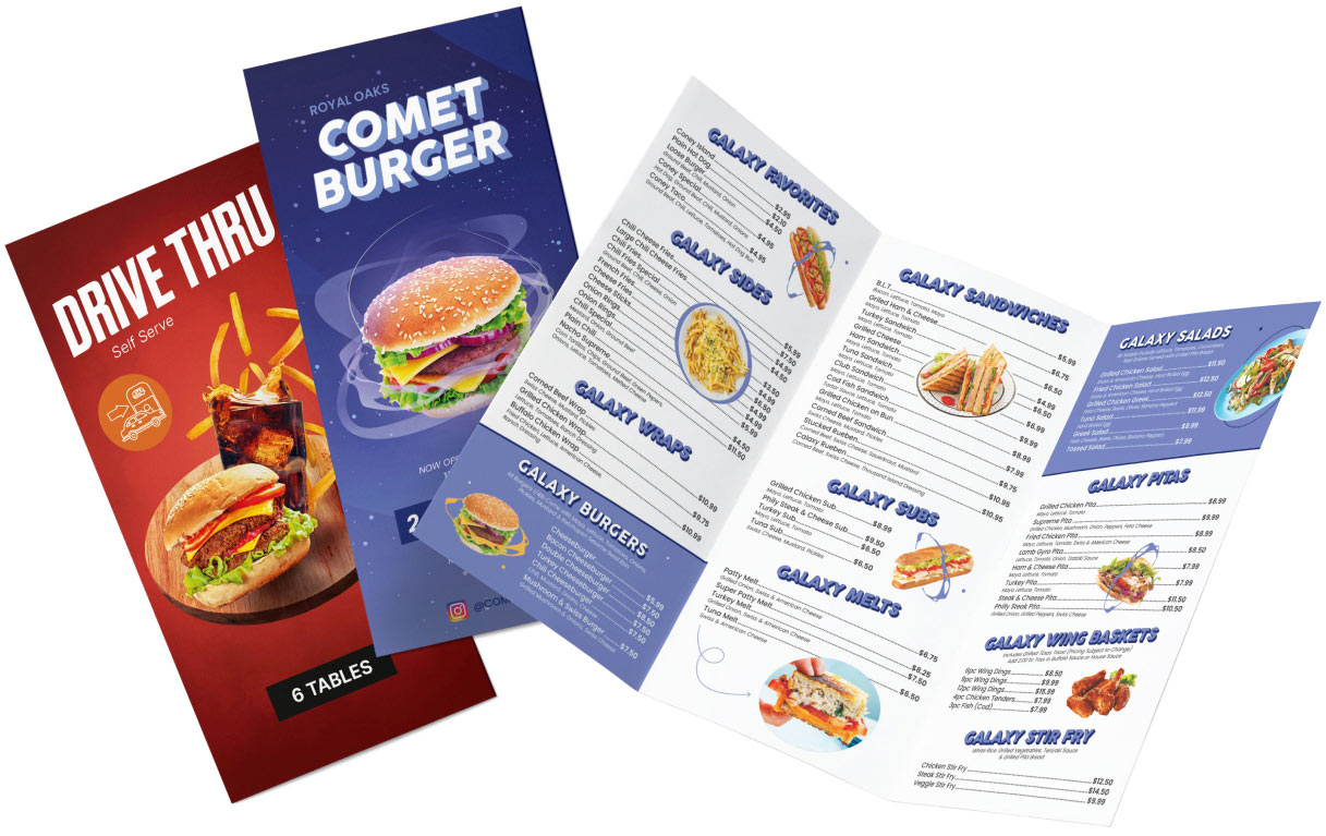 Restaurant Print Features