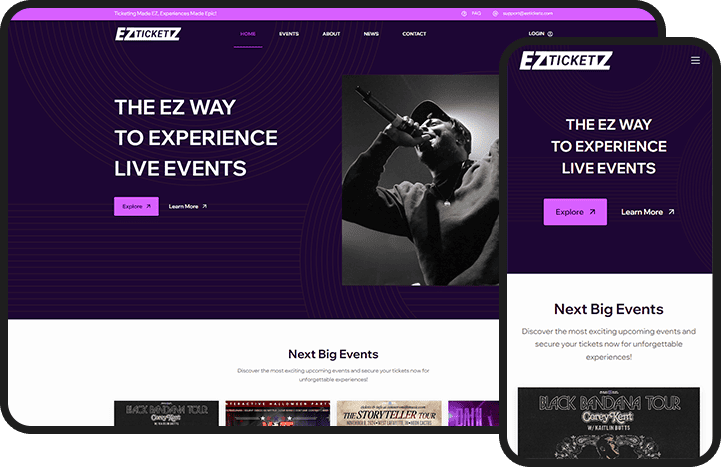 EZ Ticketz Website Design