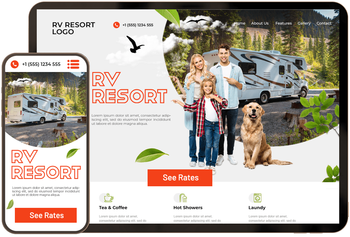 RV Resort Website Sample Four