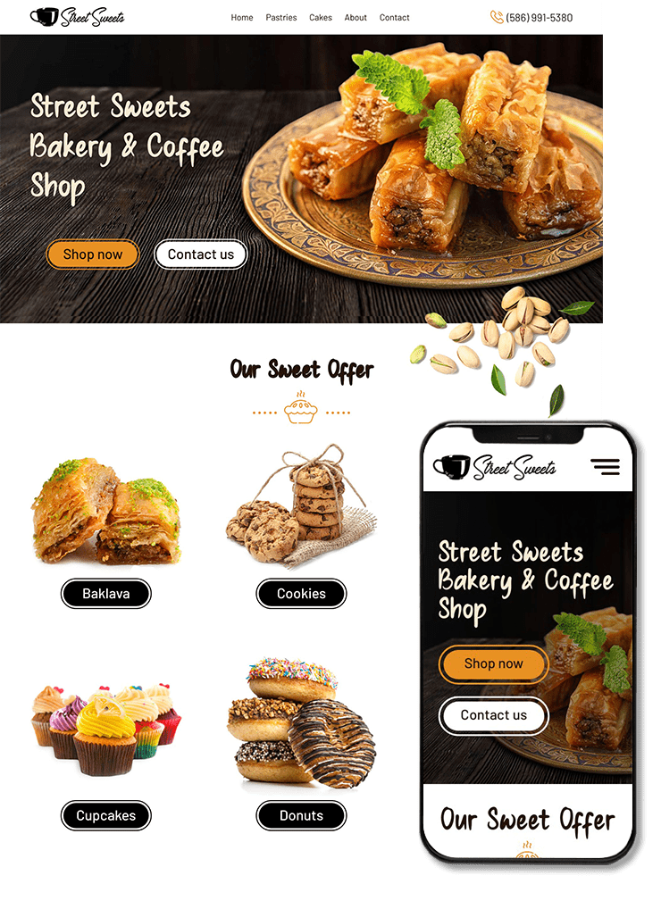 Street Sweets Website Design