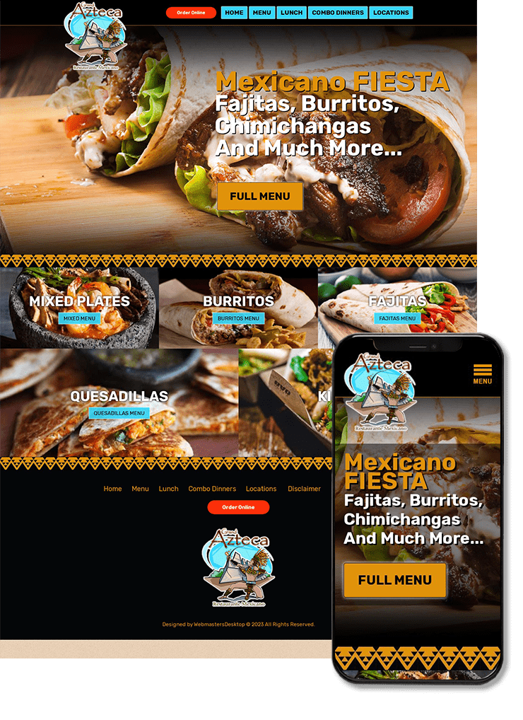 Grand Azteca Website Design