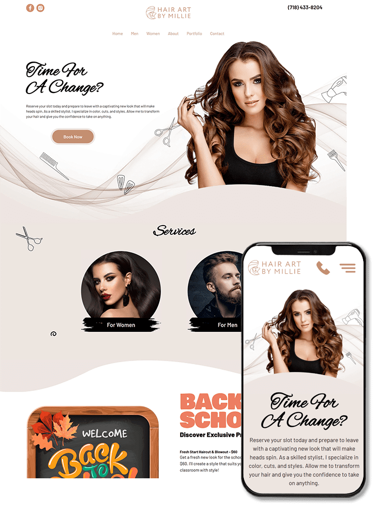 Hair Salon Website Design