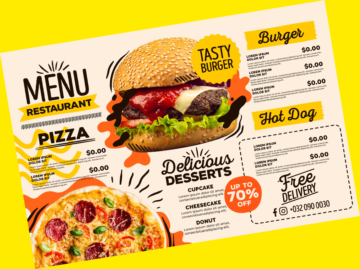 Print Your Menu Leaflet