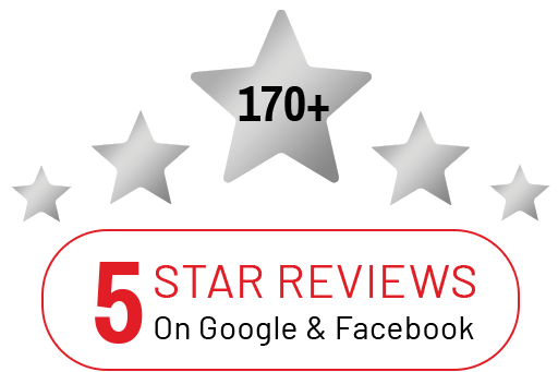 5 Star Reviews on Google and Facebook